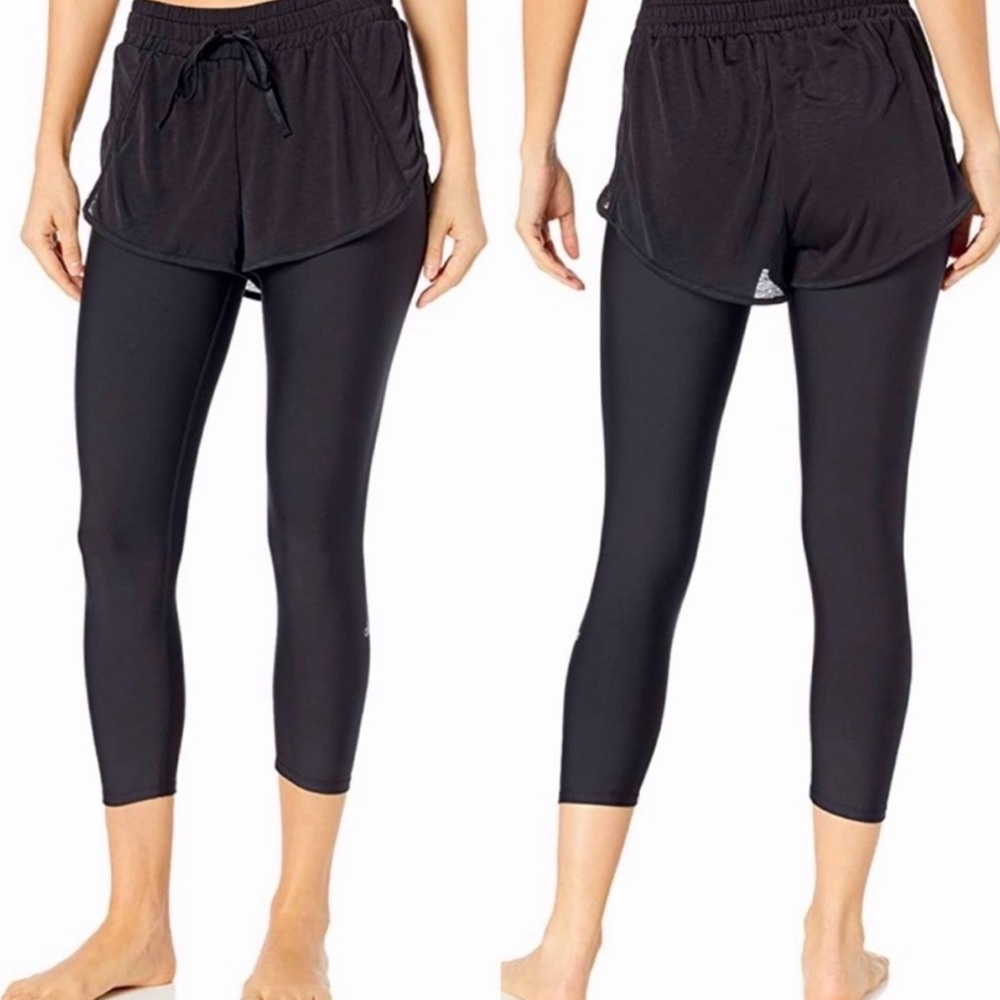 ALO Yoga Black Performance Shorts with Leggings